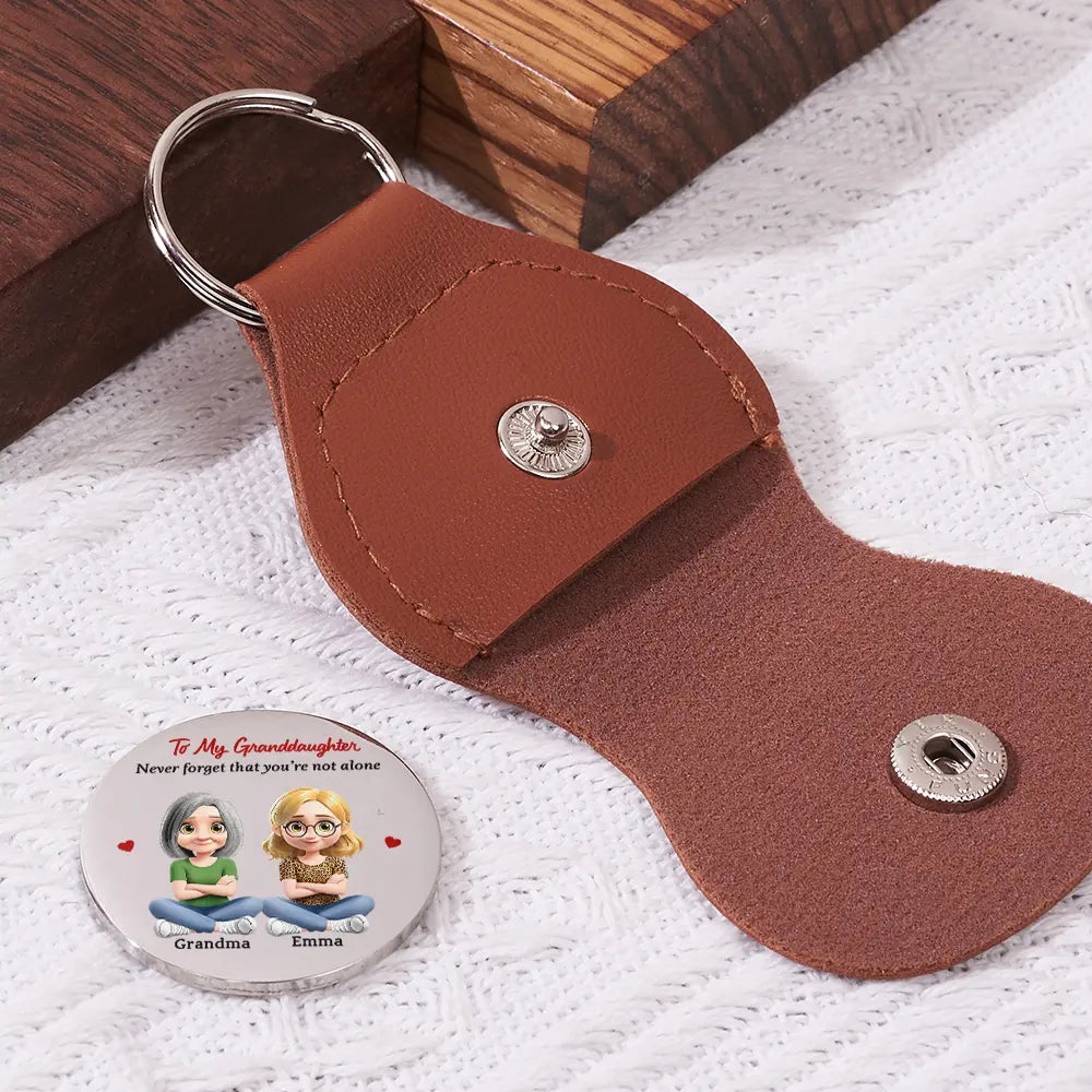 Gift For Daughter,Gift For Son,Grandpa - Grandkids,Grandma - Grandkids,Gift For Grandkids,Happy,Gift For Women,Gift For Men - Daughter All My Love Always With You - Personalized Leather Pocket Hug