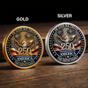 America 250th,Independence Day,Gift For Yourself,Family,Gift For Father,Gift For Brothers,Gift For Mother,Gift For Sisters,Happy,Gift For Grandparents,Photo - Custom Photo Stars And Stripes In God We Trust - Personalized Commemorative Keepsake Coin