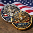 America 250th,Independence Day,Gift For Yourself,Family,Gift For Father,Gift For Brothers,Gift For Mother,Gift For Sisters,Happy,Gift For Grandparents,Photo - Custom Photo Stars And Stripes In God We Trust - Personalized Commemorative Keepsake Coin