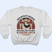 Crazy Chicken Lady - Personalized Custom T Shirt