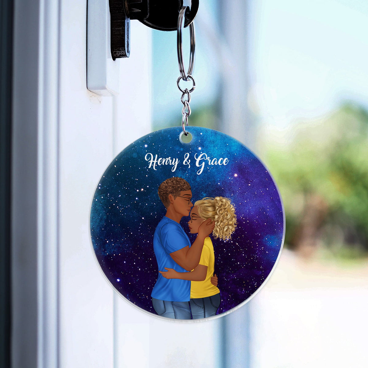 Star Map The Night We Met - Gift For Couples - Personalized Acrylic Keychain