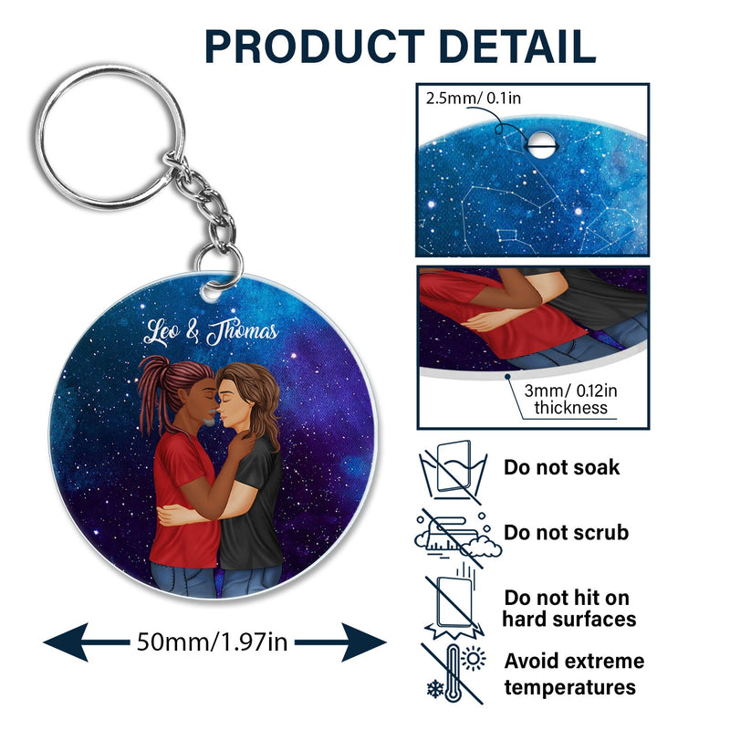 Star Map The Night We Met - Gift For Couples - Personalized Acrylic Keychain