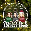 Besties Forever - Christmas, Bestie BFF Gift - Personalized Custom Shaped Acrylic Ornament