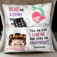Read Me A Story - Gift For Kids - Personalized Pocket Pillow
