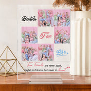 Custom Photo Besties For Life - Gift For Bestie - Personalized Vertical Rectangle Acrylic Plaque