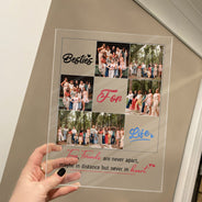 Custom Photo Besties For Life - Gift For Bestie - Personalized Vertical Rectangle Acrylic Plaque