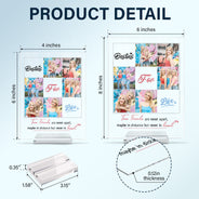 Custom Photo Besties For Life - Gift For Bestie - Personalized Vertical Rectangle Acrylic Plaque