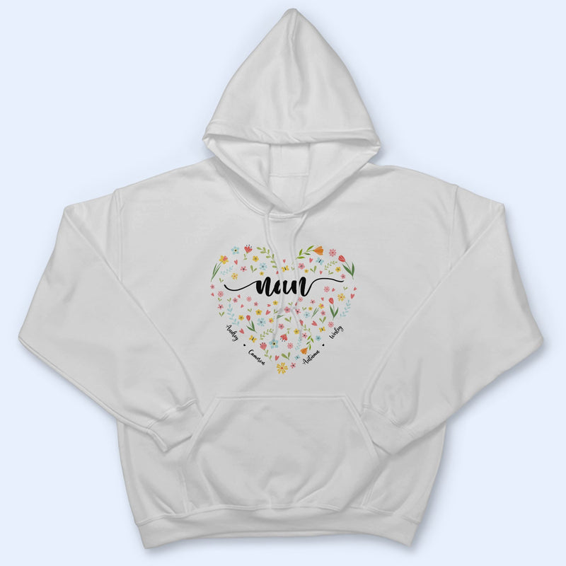 Mom Grandma Flowers - Gift For Mother, Grandmother - Personalized T Shirt