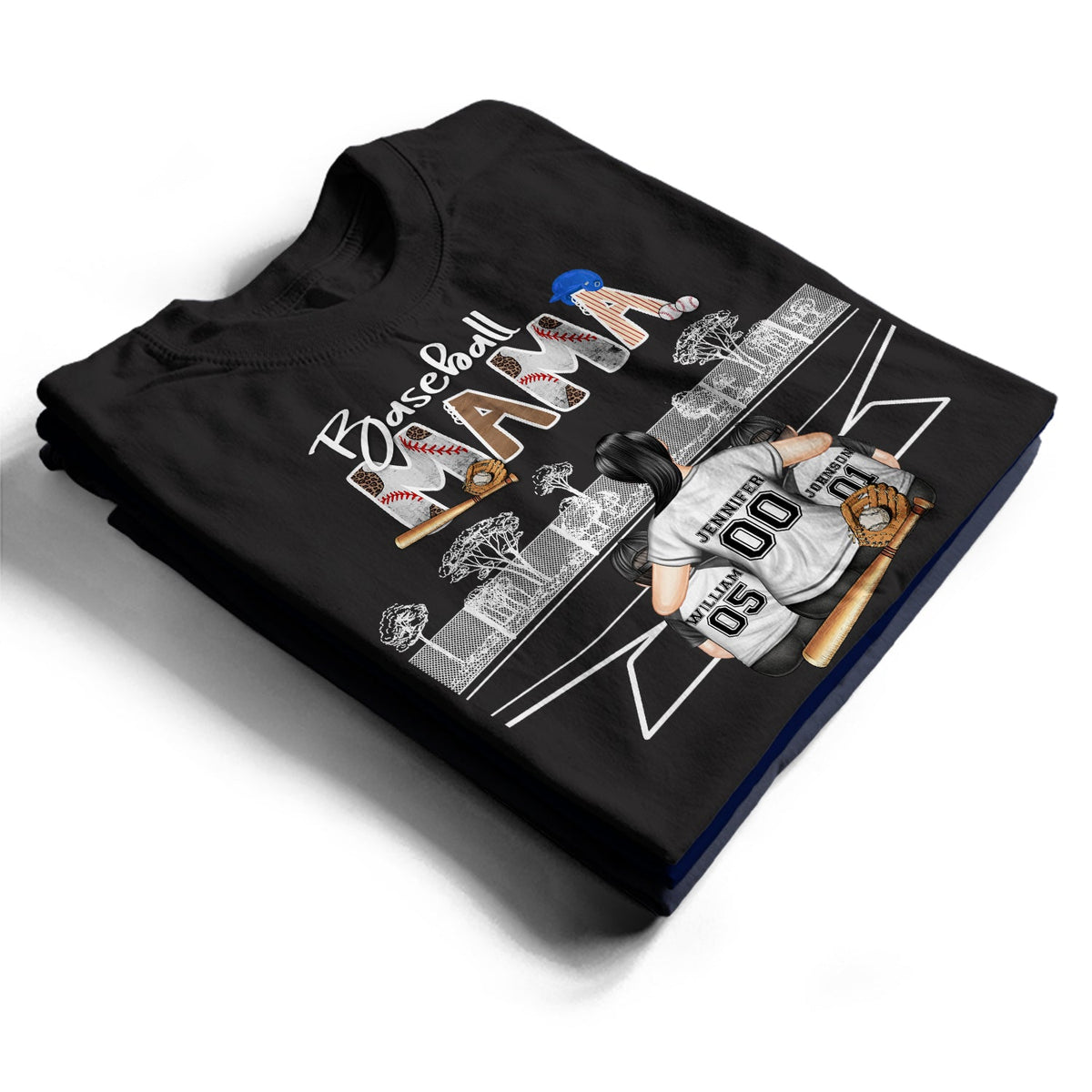 Baseball Mama Vintage - Loving Gift For Sport Mom, Mother - Personalized T Shirt