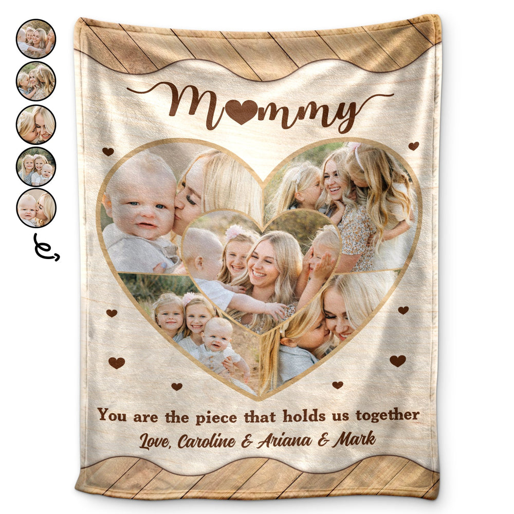 Custom Photo Mommy You Are The Pieces - Gift For Mother, Mom - Personalized Fleece Blanket, Sherpa Blanket