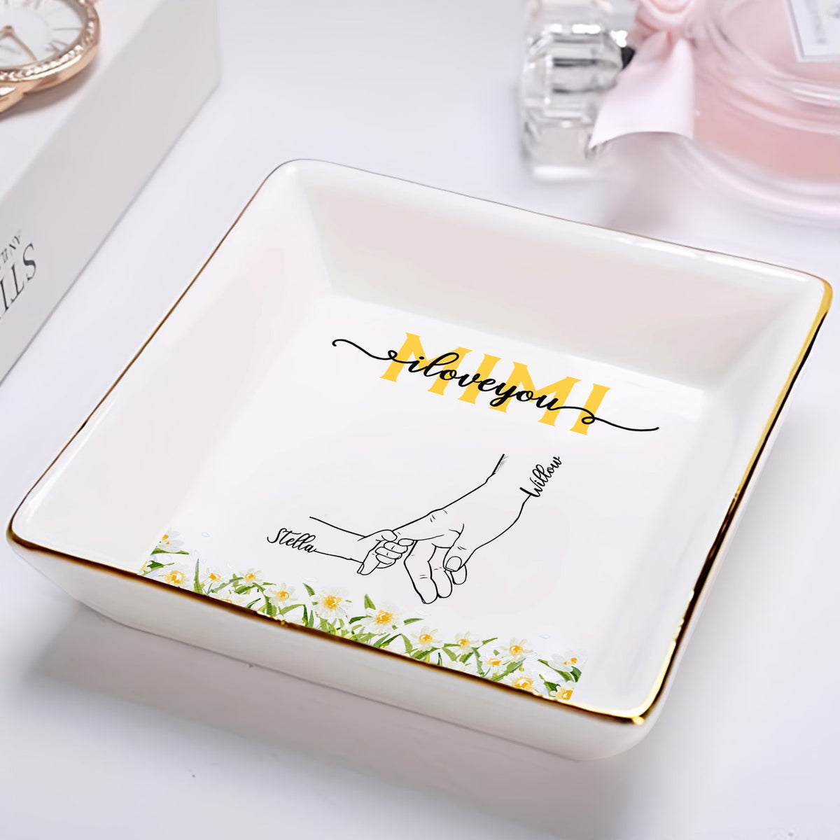 Mom Grandma We Love You - Gift For Mother, Grandmother - Personalized Ring Dish