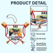 Custom Photo Dad We Hit A Home Run With You - Gift For Baseball Dad, Father - Personalized Acrylic Car Hanger