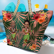 Custom Photo Hula Dancing - Personalized Beach Bag