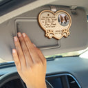 Custom Photo You Left Paw Prints On My Heart Forever - Personalized Custom Shaped Car Visor Clip
