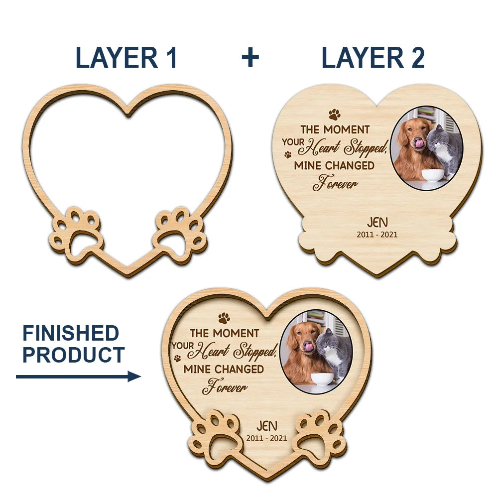 Custom Photo You Left Paw Prints On My Heart Forever - Personalized Custom Shaped Car Visor Clip