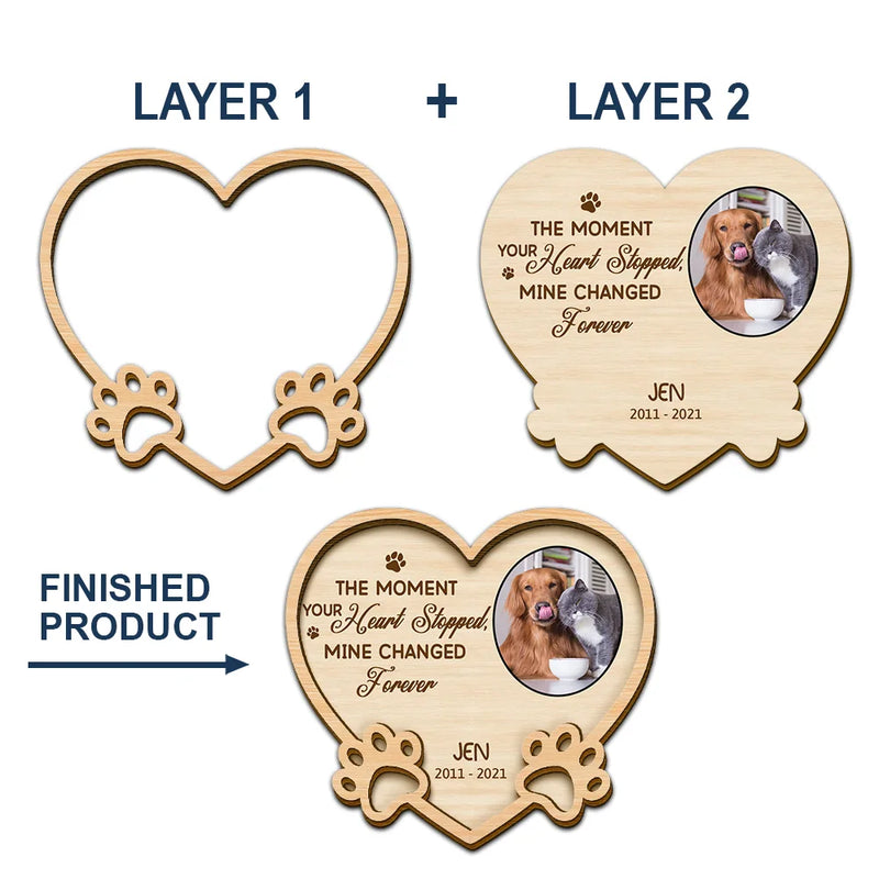 Custom Photo You Left Paw Prints On My Heart Forever - Personalized Custom Shaped Car Visor Clip
