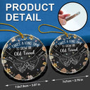 Gift For Bestie, Gift For Sisters - Holding Hands It Takes A Long Time To Grow An Old Friend - Personalized Circle Glass Ornament