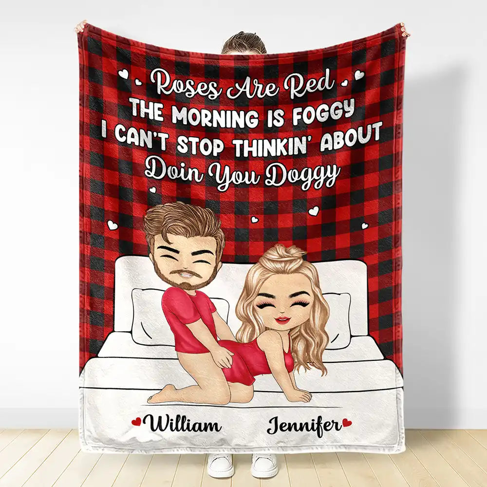 Roses Are Red The Morning Is Foggy - Personalized Fleece Blanket, Sherpa Blanket