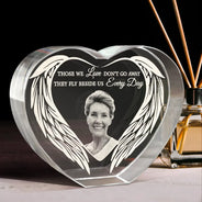 Memorial,Custom Photo,Sad,Parents,Gift For Grandparents - Custom Photo I'm Always With You - Personalized Crystal Heart
