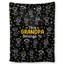 Gift For Grandparents,Gift For Grandpa,Gift For Grandma,Gift For Mother,Gift For Father,Happy,Christmas - This Grandpa Grandma Belongs To Kids Pet - Personalized Fleece Blanket, Sherpa Blanket