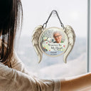 Memorial,Family,Parents,Gift For Grandparents,Sad,Custom Photo - Custom Photo I'm Always With You Angel Wings - Personalized Window Hanging Suncatcher Ornament