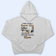 I Tried To Be A Good Girl Camping - Personalized Custom T Shirt