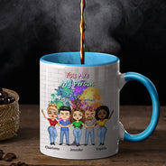 Side By Side Or Miles Apart Sisters And Brothers - Gift For Sibling And BFF- Personalized Custom Accent Mug