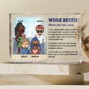 Work Bestie Definition Unique Bond - Funny, Anniversary, Birthday Gifts For Colleagues, Coworker, Besties - Personalized Custom Rectangle Shaped Acrylic Plaque