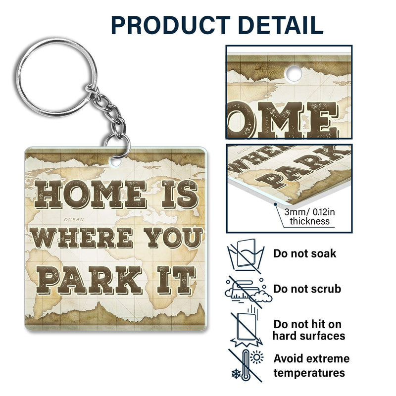 Keys To The Camper - Anniversary, Loving Gifts For Couples, Husband, Wife, Camping Lovers - Personalized Acrylic Keychain
