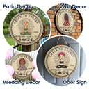 Check Yo Energy Before You Come In - Home Decor, Gift For Yoga Lovers - Personalized Wood Circle Sign