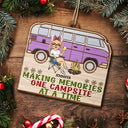 Home Is Where We Park It - Christmas Gifts For Couples, Camping Lovers - Personalized Custom Shaped Wooden Ornament