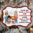 Here's To Another Year Of Bonding Over Alcohol - Christmas Gifts For Best Friends, Besties - Personalized Medallion Wooden Ornament
