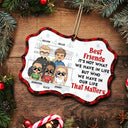 Here's To Another Year Of Bonding Over Alcohol - Christmas Gifts For Best Friends, Besties - Personalized Medallion Wooden Ornament