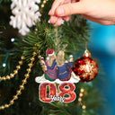 Couple Hugging Years Together - Anniversary, Christmas Gift For Couples, Husband, Wife - Personalized Cutout Acrylic Ornament