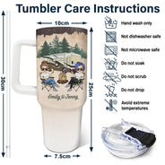Camping Partners For Life - Gift For Couples, Husband, Wife - Personalized 40oz Tumbler With Straw