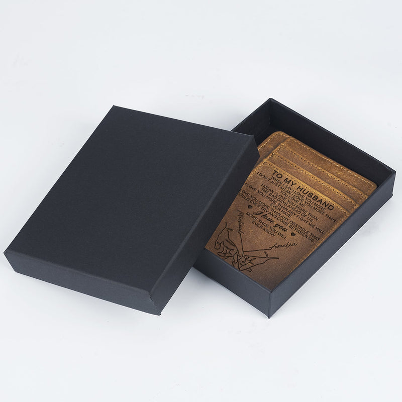 When I Say I Love You More - Gift For Couples, Husband, Wife - Personalized Card Wallet