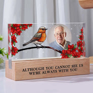 Custom Photo Your Light Will Always Shine In My Heart Memorial - Personalized Rectangle LED Light
