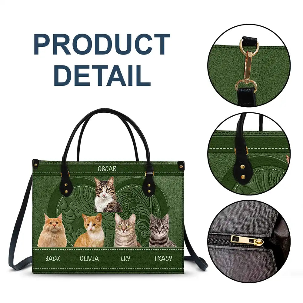 Custom Photo Best Friend For Life Dog Cat - Personalized Leather Bag