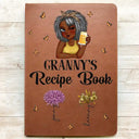 Grandma Mom Auntie Recipe Cookbook - Personalized Leather Journal