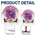 Gift For Grandma,Gift For Mother,Happy - Nana Auntie Mom Family Sunflower - Personalized Ceramic Plate