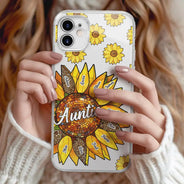 Gift For Grandma, Gift For Mother, Gift For Wife, Happy - Nana Grandma Mom Birth Flowers - Personalized Clear Phone Case