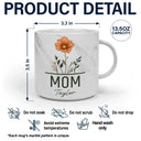 Gift For Grandma,Gift For Mother,Gift For Wife,Happy - Nana Grandma Mom Birth Flowers - Personalized Marble Mug