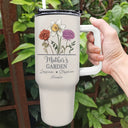 Gift For Grandma,Gift For Mother,Gift For Wife - Nana Grandma Mom Garden Birth Flowers - Personalized 40oz Tumbler With Straw

