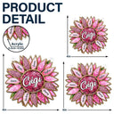 Gift For Mother,Gift For Grandma,Gift For Wife,Happy - Nana Mom Granny Mimi Family Sunflower - Personalized Window Hanging Suncatcher Ornament