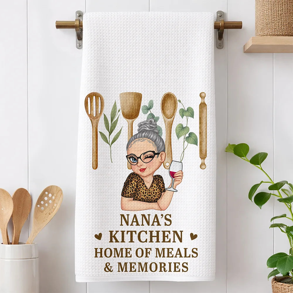 Nana's Kitchen Home Of Meals Memories - Personalized Kitchen Towel