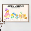 Gift For Grandpa,Gift For Grandma,Gift For Grandparents,Grandma - Grandkids,Love - Nanny's Flock With Puddles Of Love - Personalized Poster