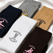 Gift For Couples,Gift For Him,Gift For Husband,Humorous,Icon - Naughty Gift For Husband Boyfriend - Personalized 19th Hole Embroidered Socks