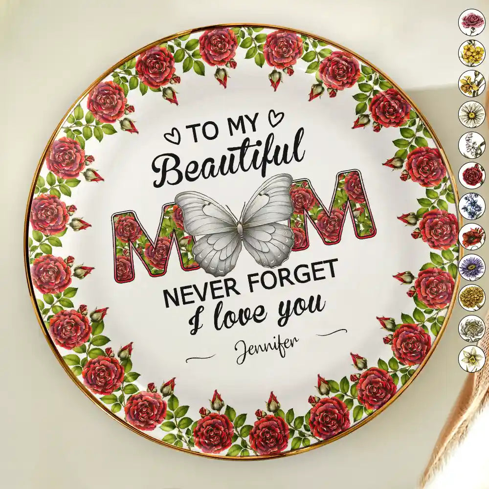 Never Forget I Love You - Personalized Round Ring Dish
