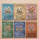 Gifts For Colleagues,Graduation,Retirement,Gift For Women - New Chapter Birth Month Flower - Personalized Leather Journal