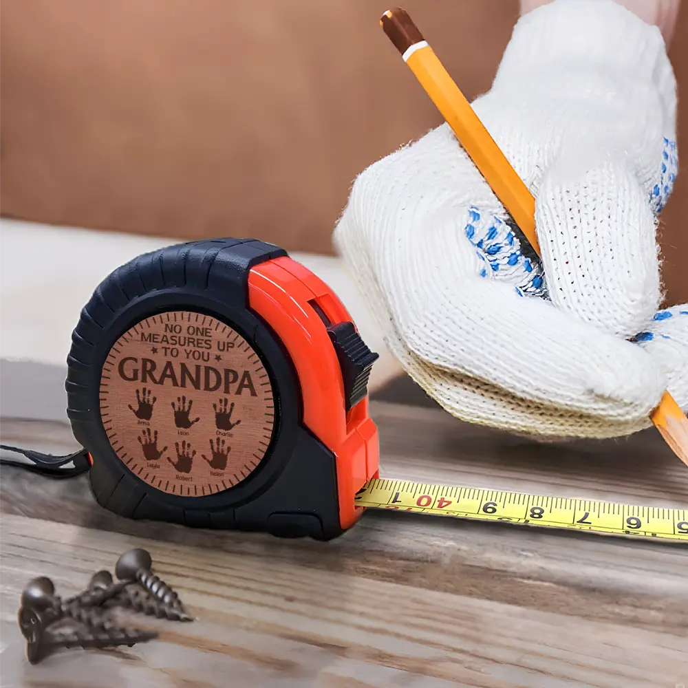 Gift For Father,Happy,Gift For Grandpa,Gift For Husband - No One Measures Up To You Dad - Personalized Tape Measure